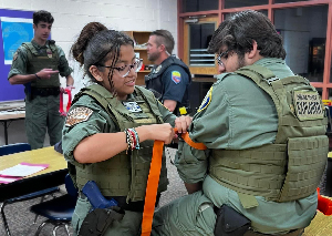 Sedona Police Cadets doing training exercises