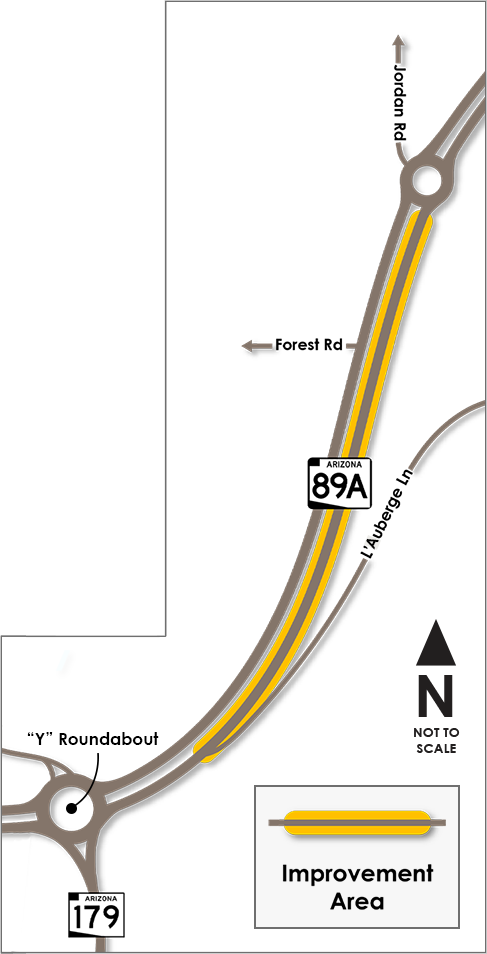 Uptown northbound 89A improvements map