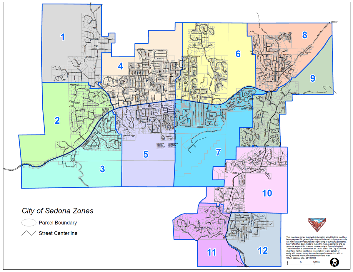 City Zones Map small size