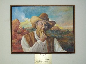 An oil painting of Joe Beeler | Located at City Hall, City Manager's Conference Room