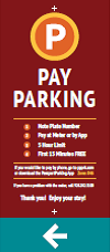 Pay parking sign