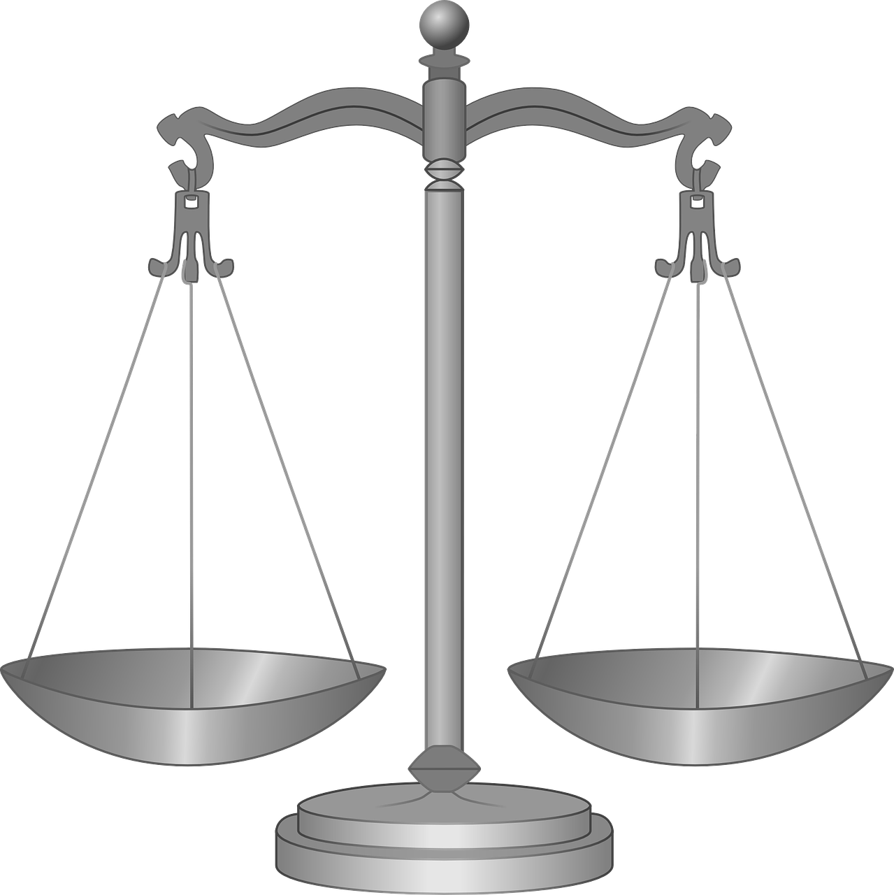 Drawing of scales of justice